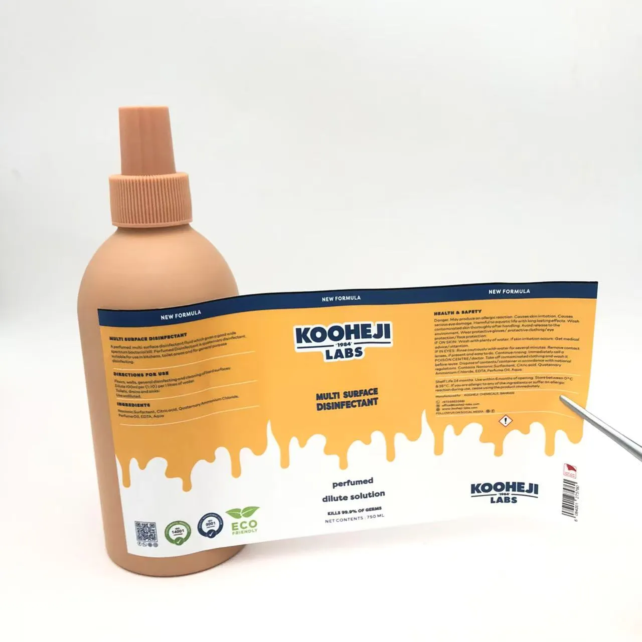 Disinfectant Utrem Packaging Labels